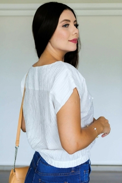 30511-BLUSA RAYON MIX HERRERO OFF WHITE na internet