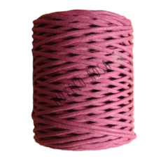 Cordão de algodão colorido - 4mm - Vinho (100 metros)