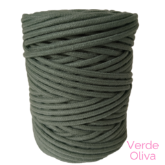 Cordão algodão colorido - verde oliva - 4mm (100 metros)
