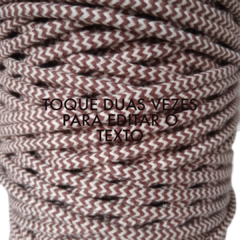Cordão de algodão cru e conhaque - 4mm (100 metros bicolor) - comprar online