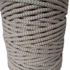 Cordão de algodão cru e ráfia - 4mm (100 metros bicolor) - comprar online