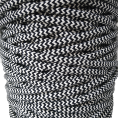 Cordão de algodão cru e preto - 4mm (100 metros bicolor) - comprar online