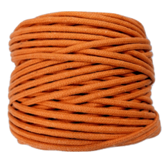 Cordão de algodão colorido - Laranja - 4mm (100 metros) - comprar online