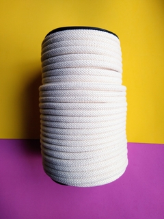 Cordão de algodão trançado com alma cru - 8mm - 1kg (MALEÁVEL)