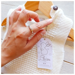 Chaleco tejido lana Natural - comprar online