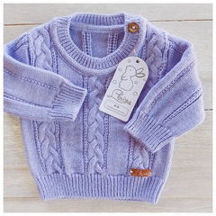 Sweater tejido lana lavanda - comprar online