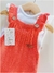 Vestido Tejido Hilo Coral Hombro Con Vuelos - comprar online