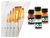 Pack 6 Pinceles + 12 Pinturas Vitrales EQ x 37ml