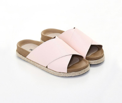 Zuecos Birkenstock Bajos con Faja Cruzada / Nude