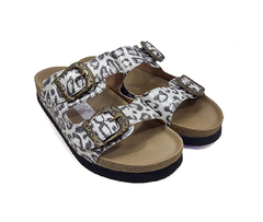 Zueco Birkenstock / Animal Print Blanco