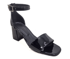 Sandalia con Talonera / Negro Charol - comprar online