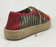 Zapatillas de Lona / Rojo-Cebra - De La Cruz