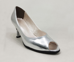 Stilettos Abierto Bajo / Plata - comprar online