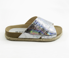 Zuecos Birkenstock Bajos con Faja Cruzada / Plata - comprar online