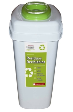 Recipiente de Residuos X 50 Lts. Tapa Residuos Reciclables Colombraro