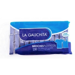 Broches de plastico modelo italiano x 12u La Gauchita