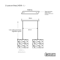 Imagen de 2 luces en línea - HEXA L