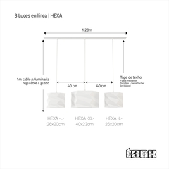 3 luces en línea - Hexa L-XL-L