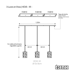 3 luces en línea - HEXA SPOT (3B) - tienda online