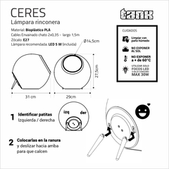 Ceres | Lámpara Rinconera - TANK Fábrica de Diseño