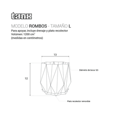 Maceta ROMBOS | Tamaño L en internet