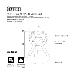 Pack x2 Maceta | GEO XL + Pie en internet