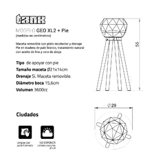 Maceta | GEO XL2 + Pie - TANK Fábrica de Diseño