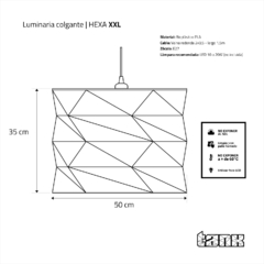 HEXA XXL | Luminaria colgante 50cm - comprar online