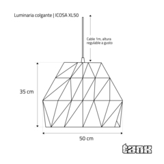 Icosa XXL | Luminaria colgante 50cm