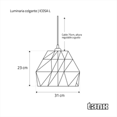 Icosa L | Luminaria colgante - comprar online