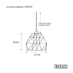 Icosa M | Luminaria colgante para techo - TANK Fábrica de Diseño