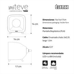 miTeVe | Lámpara de mesa - TANK Fábrica de Diseño