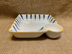 Plato De Porcelana Para Sushi Con Cuenco Salsera - comprar online