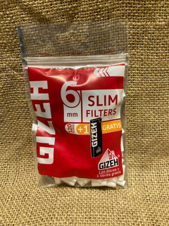 Filtro Gizeh Slim 6mm Para Armar Cigarrillos + Papel Regalo