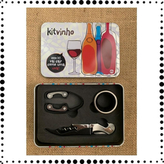 Kit Set Lata Accesorios Vino 3 Piezas