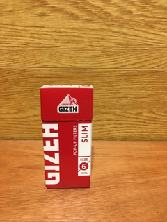 Filtro Gizeh Slim Pop-up 6mm Para Armar Cigarrillos - comprar online