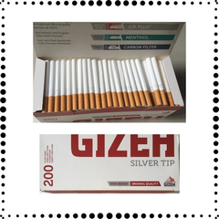 Gizeh Tubos Silver Tip Tubos Rellenar Cigarrillos