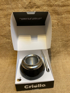 Mate Cerámica Y Acero Inox. Con Bombilla. En Caja