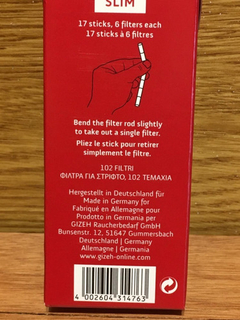 Filtro Gizeh Slim Pop-up 6mm Para Armar Cigarrillos en internet