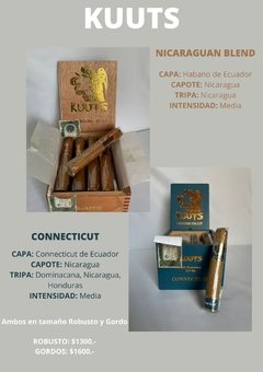 Cigarros Kuuts Robusto Connecticut x 1. Honduras, - comprar online