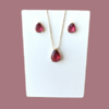 Conjunto Gota Marsala Banhado a Ouro