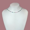 Colar Choker Riviera Zircônias Colors 2,5mm Banhado a Prata