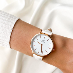 Relógio Feminino Branco Queens Rose Gold 32mm - comprar online
