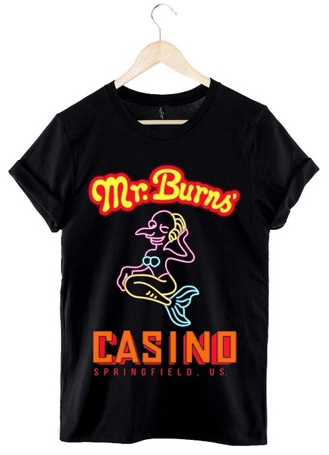 Remera The Burns Casino (negro)
