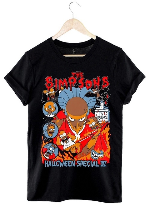 Remera Simpsons Halloween (negro)