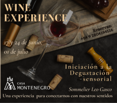 2X1 - Wine Experience 1 de julio en Casa Montenegro