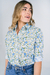 Camisa Flowers celeste - LUAM