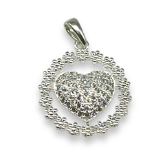 2.9 gr Dije Corazon Premium (24 mm) Plata 925 - comprar online