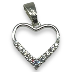 0.6 gr Dije Corazon Cubics (14 mm) Plata 925