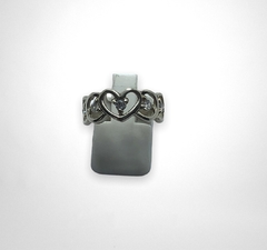 AG488 Anillo Corazones Plata y Oro - comprar online